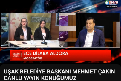 Ak Parti Uşak Belediye Başkan Adayı Mehmet Çakın Egem Tv'de  canlı yayındaydı