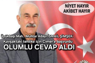 Ulubey'de Üyükbaşı Mahallesi Muhtar Adayı Kavşaktaki tehlike için Cimer'e başvurdu. Olumlu cevap aldı