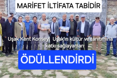 UŞAK KENT KONSEYİ  UŞAK TANITIM VE KÜLTÜR GÖNÜLLÜLERİ DERNEĞİ ÜYELERİNİ ÖDÜLLENDİRDİ