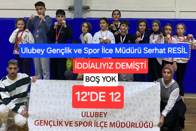 ULUBEY GENÇLİK VE SPOR İLÇE MÜDÜRLÜĞÜ KAFİLESİNİN TAMAMI MADALYA ALDI