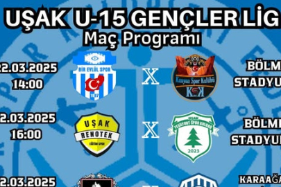 UŞAK 1. AMATÖR VE U-15 GENÇLER LİGİ HAFTASONU PROGRAMLARI AÇIKLANDI