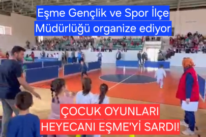 EŞME'Yİ ÇOCUK OYUNLARI YARIŞMALARININ HEYECANI SARDI