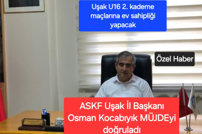 UŞAK U16 TÜRKİYE FUTBOL ŞAMPİYONASI 2. KADEME MAÇLARINA EV SAHİPLİĞİ YAPACAK