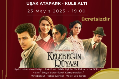 Atapark Kule altındaki ücretsiz film gecesinde "Kelebeğin Rüyası" var