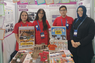 Uşak Turhan Akçay Bilim Merkezi öğrencileri Ulubey projesiyle Türkiye finallerinde