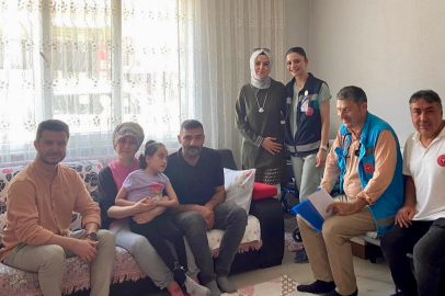 BAŞKAN VE BAŞHEKİMLER  EVDE SAĞLIK HİZMETİNE KATILDI