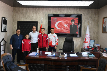 kanyon Spor'un milli takıma davet edilen sporcuları Ulubey Kaymakamına misafir oldular