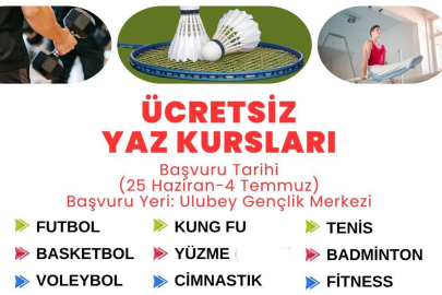ULUBEY'DE ÜCRETSİZ YAZ SPOR KURSLARINA BAŞVURU 4 TEMMUZ'DA BİTİYOR