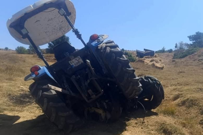 Uşak’ta traktör devrildi: 1 ölü 1 yaralı