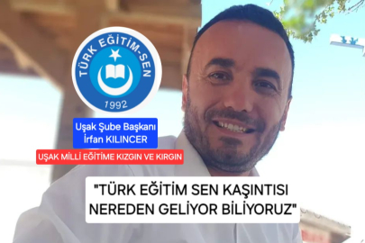 Türk eğitim Sen Uşak Şube Başkanı Kılıncer " Şehrin yarınlarına kurşun sıkmayın"