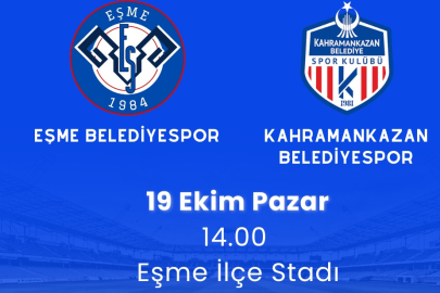 EŞME BELEDİYE SPOR YARIN kAHRAMAN KAZAN BELEDİYESPOR İLE MÜCADELE EDECEK