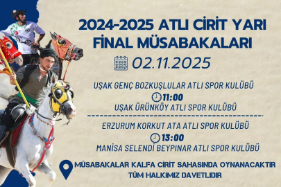 2024-2025 Türkiye Geleneksel Atlı Cirit Federasyonu Yarı Final Sarı Grup Müsabakaları Uşak'da Başlıyor