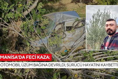 Sarıgöl'de Otomobil Şarampole Yuvarlandı Bir Ölü