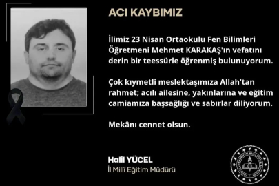 Uşak İl Milli Eğitim Müdürü Halil YÜCEL Başsağlığı Mesajı Yayınladı