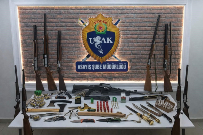 Uşak’ta galericiler sitesinde asayiş denetimi