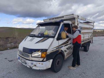 Çavdarhisar’da hayvan hareketlerine yönelik yol kontrolü