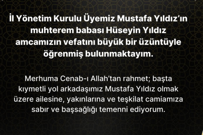 Ak Parti Uşak İl Başkanı Himmet Yaşar Taziye Mesajı yayınladı