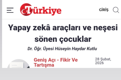 Uşak Üniversitesi Öğretim Üyesi H.Haydar Kutlu'nun Makalesi Türkiye Gazetesi'nde Yayınlandı