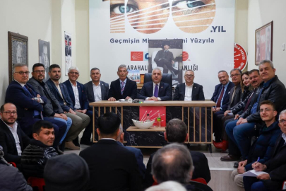 CHP İL HEYETİ BAYRAMLAŞMA İÇİN İLÇELERİ DOLAŞTI