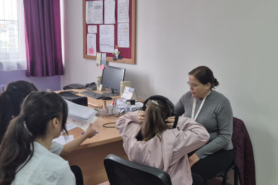 Sağlık Müdürlüğü Şefkat İlkokulunda İşitme Sağlık Taraması Yaptı