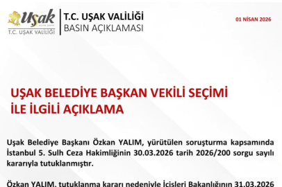 UŞAK BELEDİYE BAŞKAN VEKİLİNİ PAZARTESİ SEÇECEK