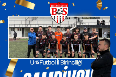 BÖLMESPOR U-15 ÜST ÜSTE 2. KEZ ŞAMPİYON OLDU