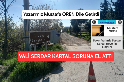 ULUBEY KANYONLARINA GİDEN YOL DÜZELTİLİYOR