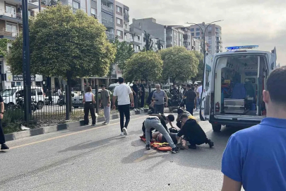 Üst geçitteki asansörde kurtarma çalışması yapılırken iki motosiklet çarpıştı: 2 yaralı
