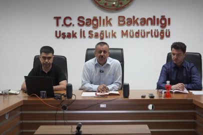 Uşak'ta Video Konferansla Sağlık Toplantısı Yapıldı